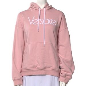 Versace Pink Oversized Long Sleeve Hoodie